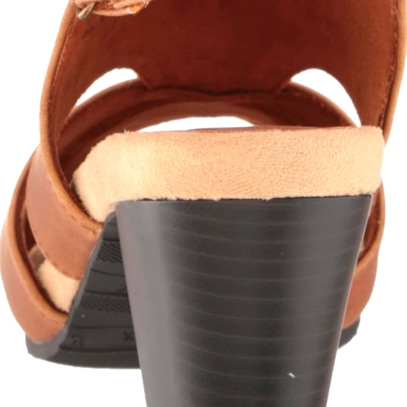 Easy Street Woman's Annette Block Heel Heeled Sandalia Size 8.5 M Brown - Picture 7 of 9